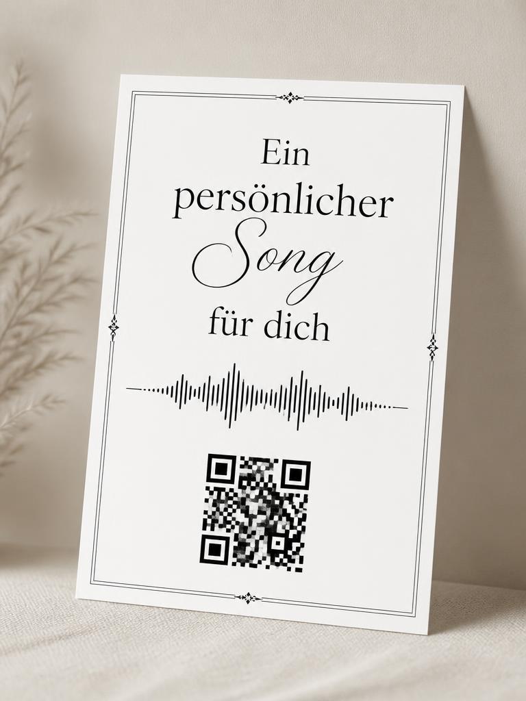 Vorschau der druckbaren Geschenkkarte mit QR-Code